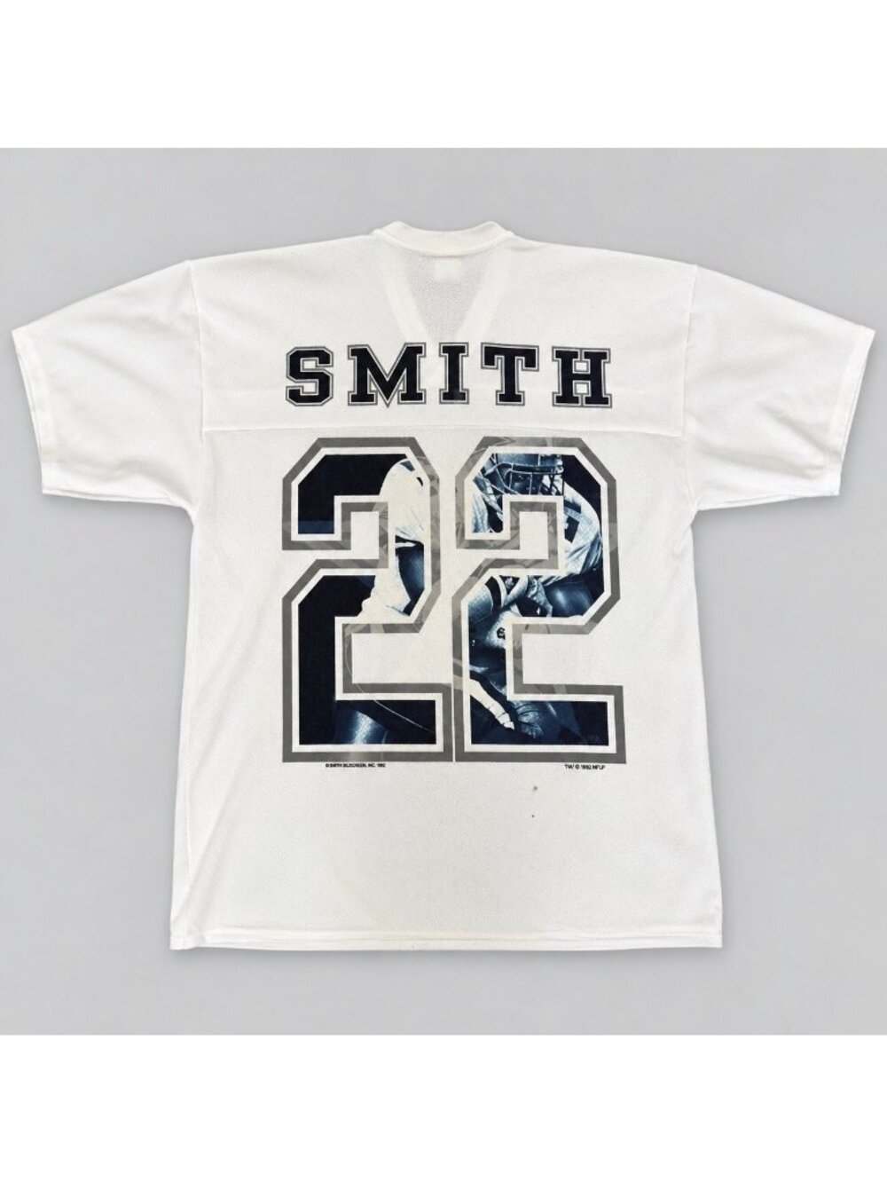 Vintage 90’s Dallas Cowboys Jersey AOP Xplosion SMITH 22 Football Size Large